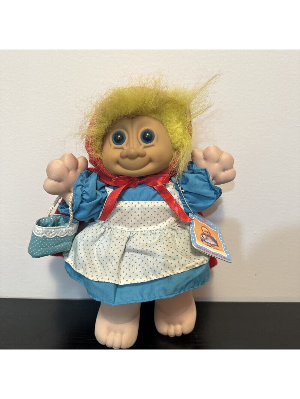 Vintage Russ Troll Kidz Little Red Riding Hood Doll 11" Yellow Hair 2163